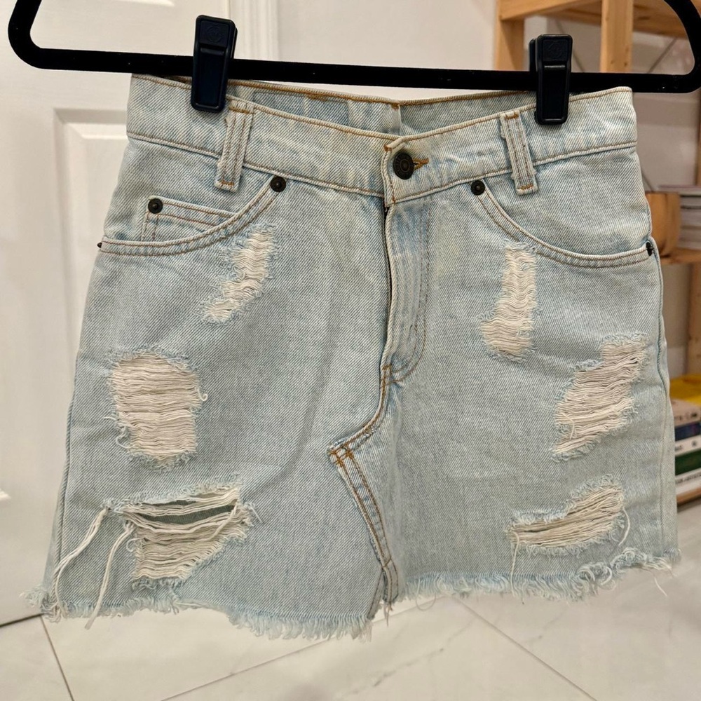 Vintage Orange Tab Levi’s Mini Skirt